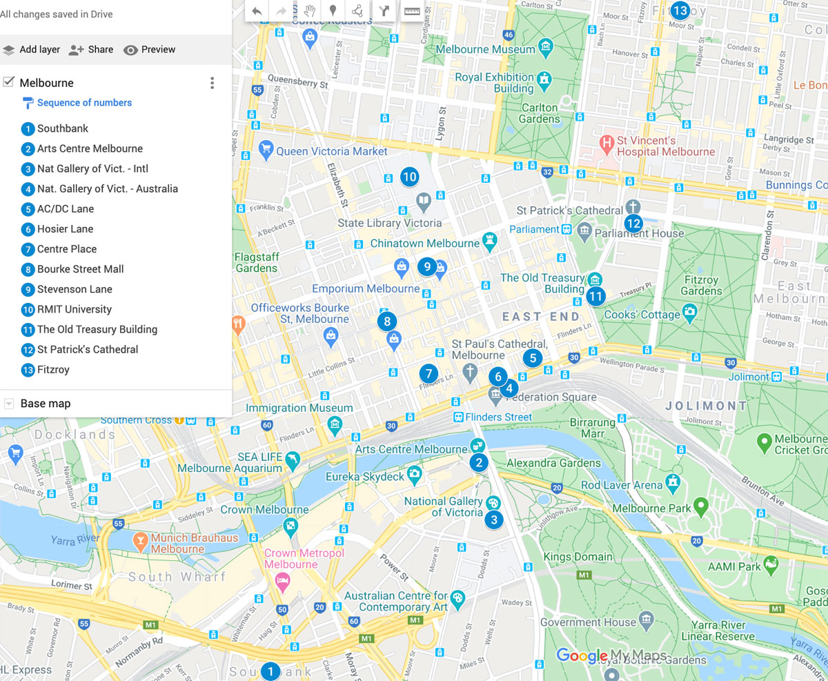 Melbourne Map