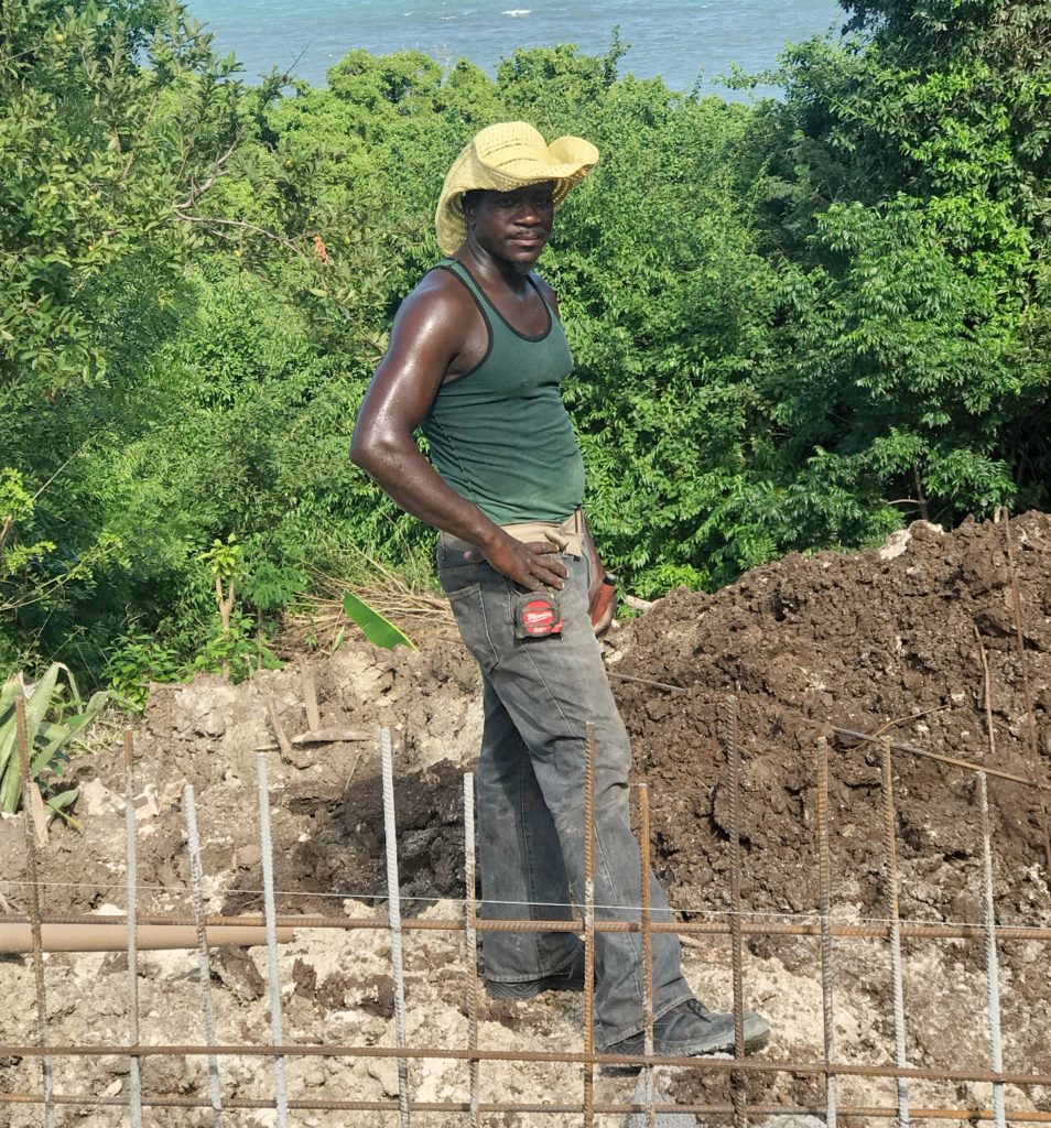Carriacou Worker on Side of Road