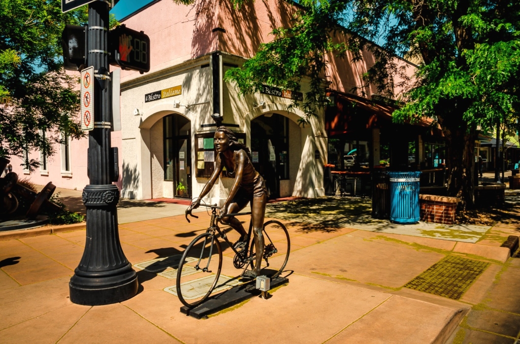 Woman on Bicycle Sculpture - Grand Junction CO